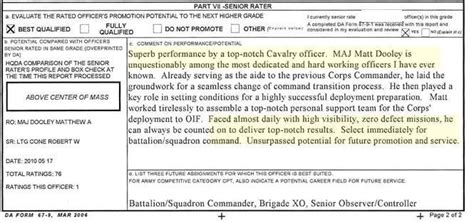 Excerpts From Ltc Dooleys Officer Evaluation Reports May 2011 Through