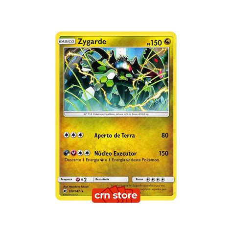 Carta Pokémon Lendário Zygarde Sombras Ardentes Shopee Brasil