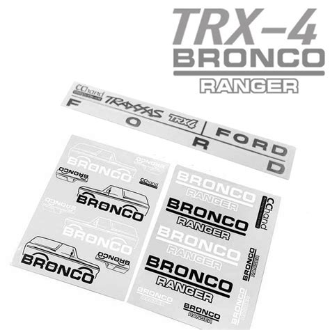 Traxxas Trx 4 Ford Bronco Decals Sticker Shopee Malaysia