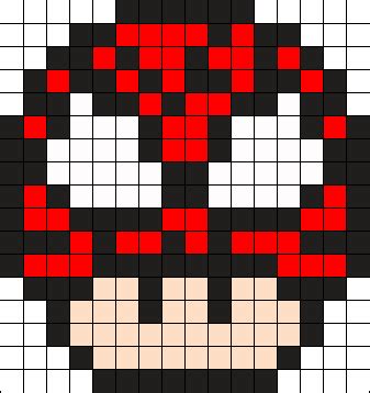 Spiderman Mushroom Spiderman Pixel Art Pixel Art Templates Perler