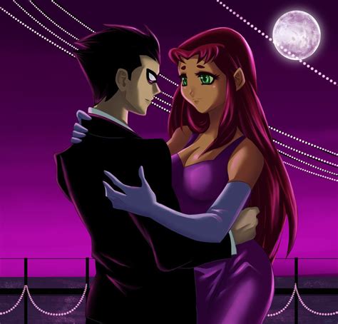 Robin And Starfire By Artcrawl On Deviantart Teen Titans Starfire Teen Titans Robin Starfire