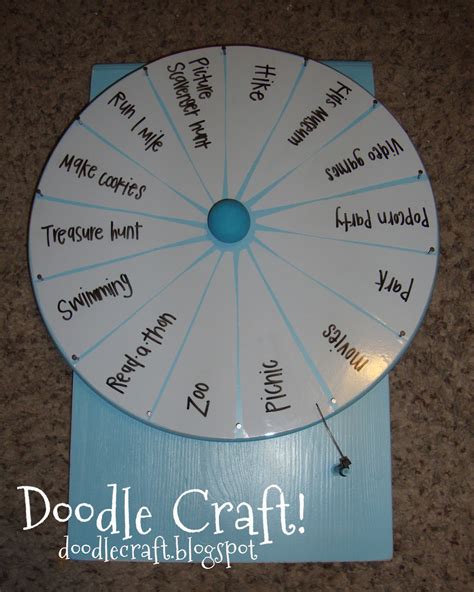 Doodlecraft: Super Spinning Prize Wheel DIY!