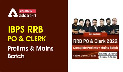 IBPS RRB PO Clerk Complete Pre Mains Batch Bilingual Hinglish