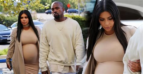 Kim Kardshian And Kanye West Arrive At Star S Surprise Birthday Party In Matching Nude Outfits