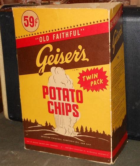 Vintage Geisers Old Faithful Potato Chips Box Collectors Weekly