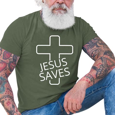 Jesus Saves Cross Men S T Shirt All Things By Faith