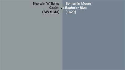 Sherwin Williams Cadet Sw 9143 Vs Benjamin Moore Bachelor Blue 1629