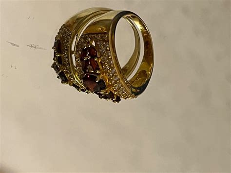 Silber Set Ring Und Ohrring Silber Gepunzt Vergoldet Kaufen