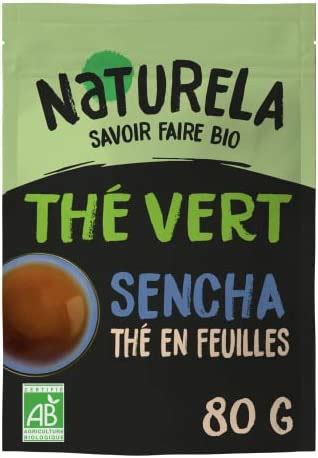 NATURELA Thé Vert Bio Vrac Sencha Thé en Feuilles Entières Fine