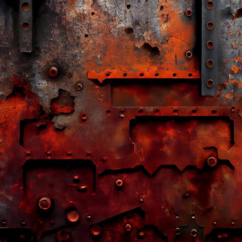 Premium Photo Rusty Metal Plates With Rivets