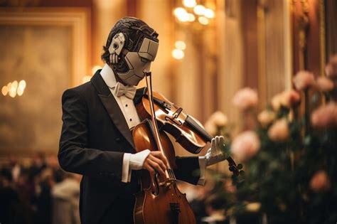 Premium Photo Robot Musician Composing A Symphony For A Philharmonic