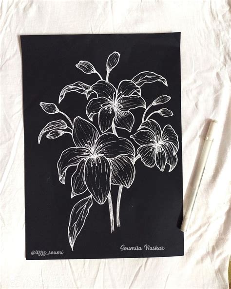 Black Paper Drawing Ideas Easy