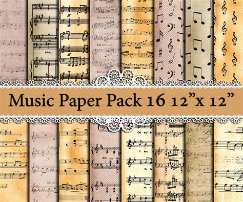 Music Digital Paper Backgrounds Design Bundles Music