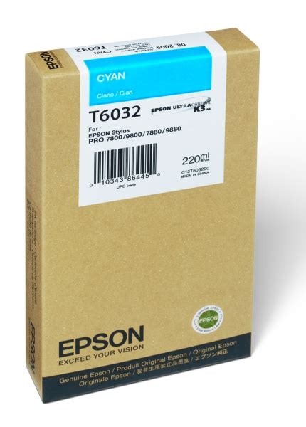 Epson Ultrachrome K Cyan Ink Cartridge T For Stylus Pro