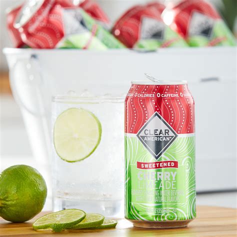 Clear American Cherry Limeade Sparkling Water 12 Fl Oz 12 Pack