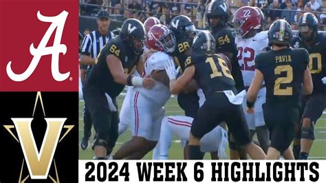 Vanderbilt Vs Alabama [full Game] Highlights 10 05 2024 College