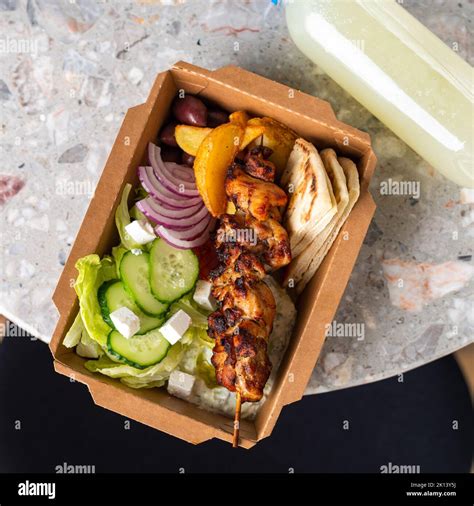 Fast Food Delivery Greek Souvlaki Salad And Gyros Take Away Menu From