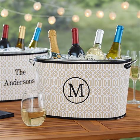 Personalized Beverage Tub - Monogram - For The Home