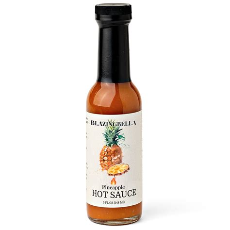 Blazing Bella Hot Sauce Pineapple 5 Fl Oz Pack Of 1 Grocery And Gourmet Food