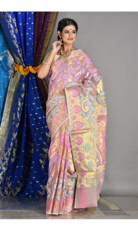 Banarasi Silk Sarees Varanasi Varanasi Silk Saree Industries Pink