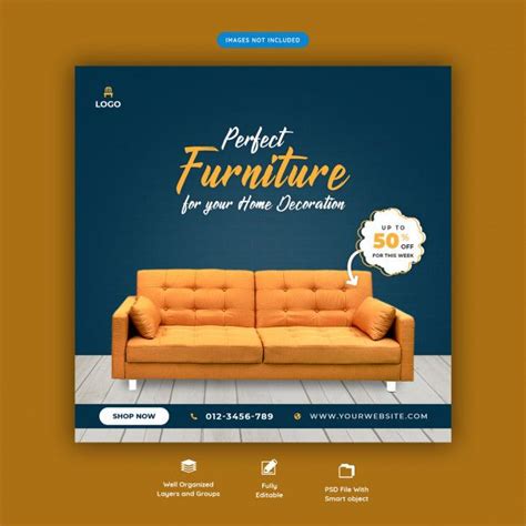 Premium Psd Furniture Sale Social Media Banner Social Media Banner