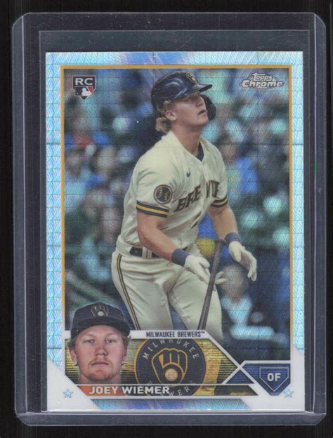 2023 Topps Chrome Update Usc80 Joey Wiemer Rookie Prism Refractor Ebay