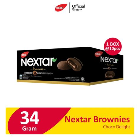 Jual NEXTAR Brownies Choco Delight 34g 1 Box Shopee Indonesia