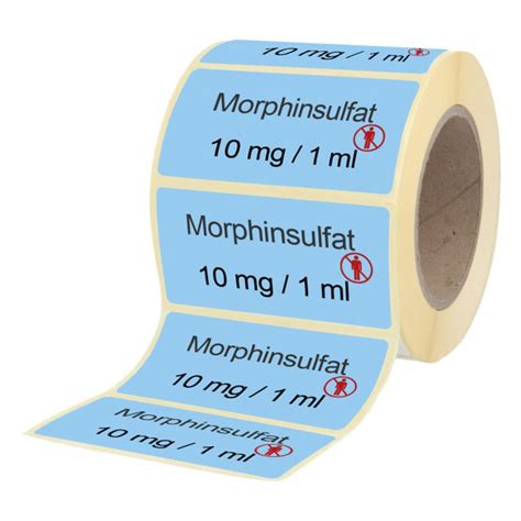 Morphine Sulfate Mg Ml Labels For Ampoules