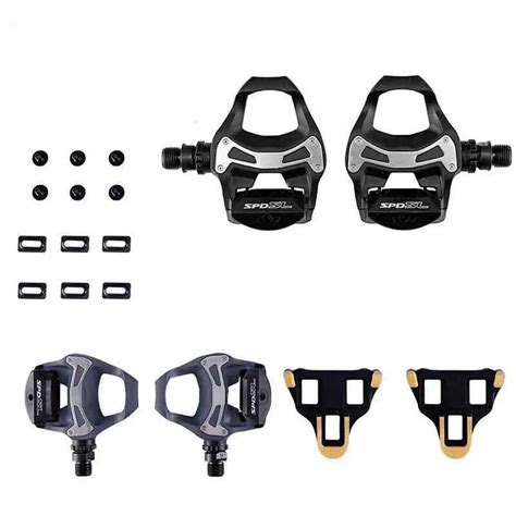 Shimano Road Bike PD R550 SPD SL Clipless Road Pedals + 6degree Float Cleats-in Bicycle Pedal ...