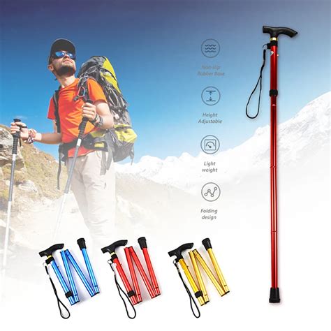 Aliexpress Buy Hiking Stick Anti Shock Telescopic Aluminum Hiking