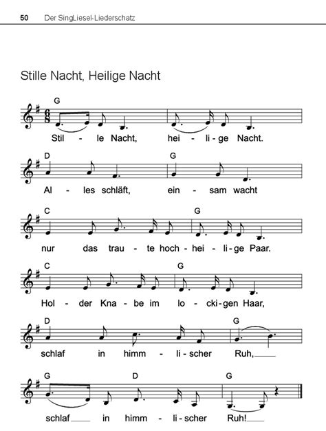 Weihnachtslieder Mit Noten Stille Nacht Heilige Nacht Noten Und Text