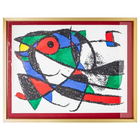 Lithograph by Joan Miro, circa 1975, Lithographs II, Plate 10 For Sale ...