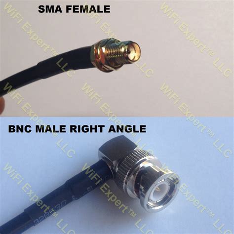 RG400 SMA FEMALE To BNC MALE ANGLE Coaxial RF Pigtail Cable RF