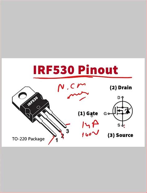 Irf530n Irf530 Mosfet Irf530 Pinout Youtube