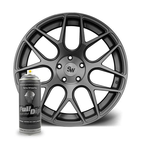 Full Dip Sprühfolie Hyper Black Metallic Felgenfolie Sets Spraywrap