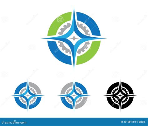 Kompas Logo Template vector illustratie. Illustration of richtlijn ...