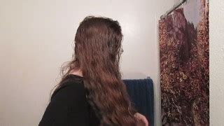 Hair Journal Combing Long Curly Strawberry Blonde Hair Week ASMR