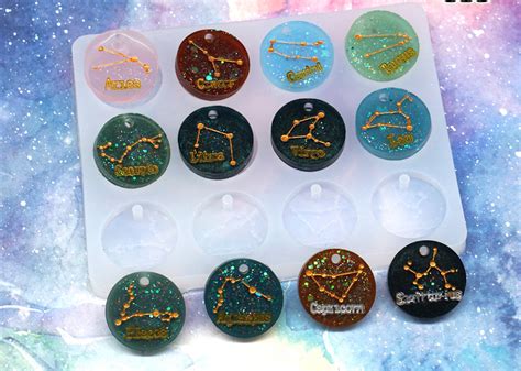 Constellation Resin Mold Zodiac Jewelry Making Epoxy Resin Etsy Uk