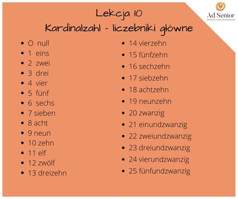 Lekcja 10 Kardinalzahl Liczebniki Główne