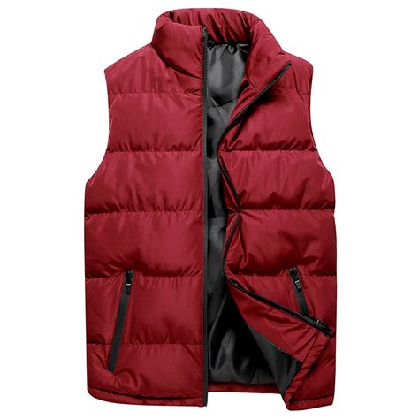 Mens Lightweight Down Puffer Vest Jacket Clearance Men Autumn Winter