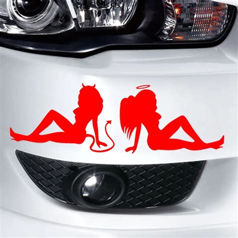 Sexy Girls Car Sticker Angel Devil Car Styling Decal For Bmw E46 Opel Ford Vw Volkswagen Toyota