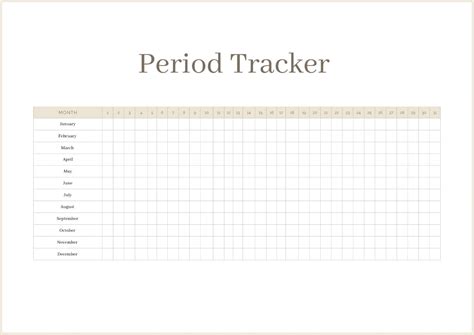 Period Tracker Printable Period Tracker Menstrual Cycle Etsy