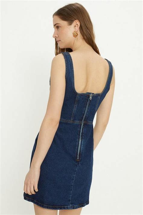 Dresses | Corset Denim Mini Dress | Oasis