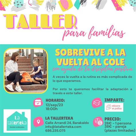 Taller Sobrevive a la vuelta al cole Edúcame en Positivo