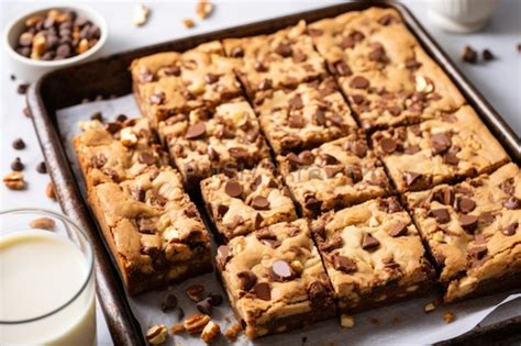 Premium AI Image | Nutfree brownies cut into squares on a tray