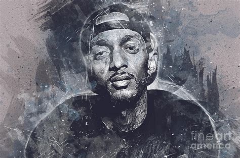 Nipsey Hussle Sketch Artwork Digital Art By Gng Bros