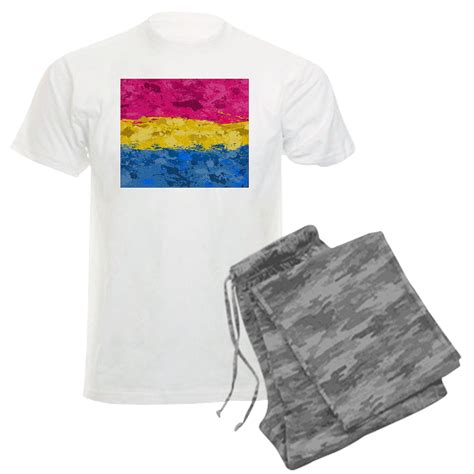 Cafepress Abstract Paint Splatter Pansexual Pride Flag Pajamas Men S Light Loose Fit Cotton