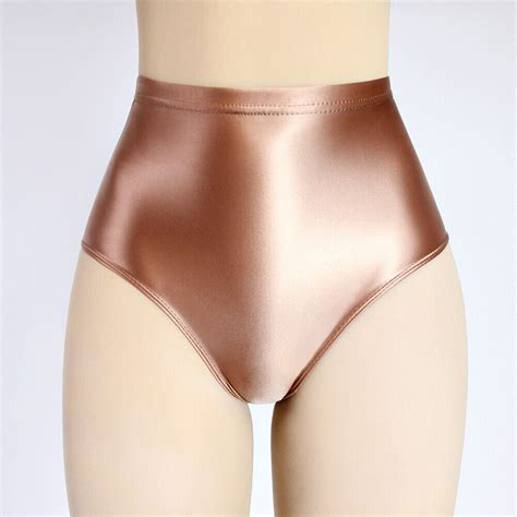 S 3xl Women Panties Shiny Satin Briefs Knickers Opaque Gym Yoga Shorts