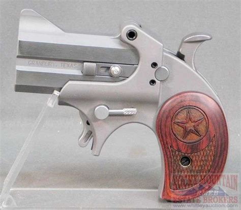 New Bond Arms 35738 Rawhide Break Open Derringer With Rosewood Grips