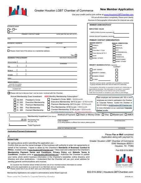 Membership Levels And Benefits Greater Houston Lgbt Chamber Of Commerce